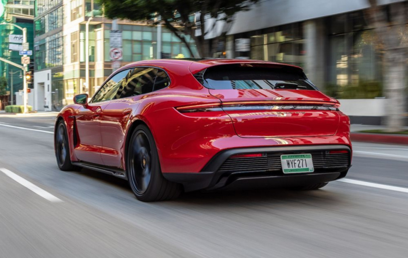 autos, cars, porsche, auto news, gts, los angeles, motor show, performance battery plus, race-tex, sport turismo, taycan, porsche unveils taycan gts, sport turismo - a real wagon this time!