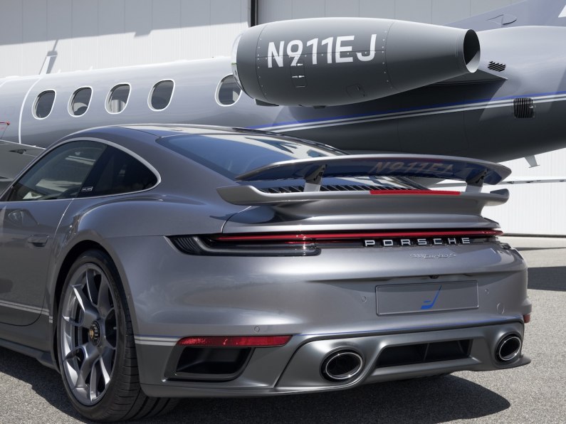 autos, cars, porsche, business trip, car news, exotic, review, sports, this £8.3m private jet comes with a matching porsche 911 turbo s