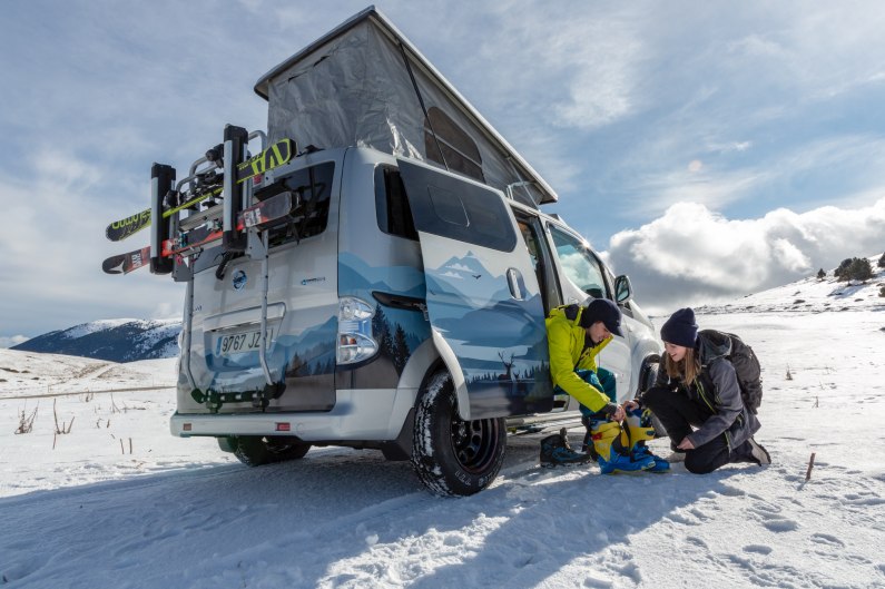 autos, cars, nissan, car news, electric vehicle, nissan e-nv200 winter camper concept is the perfect zero-emission adventure vehicle