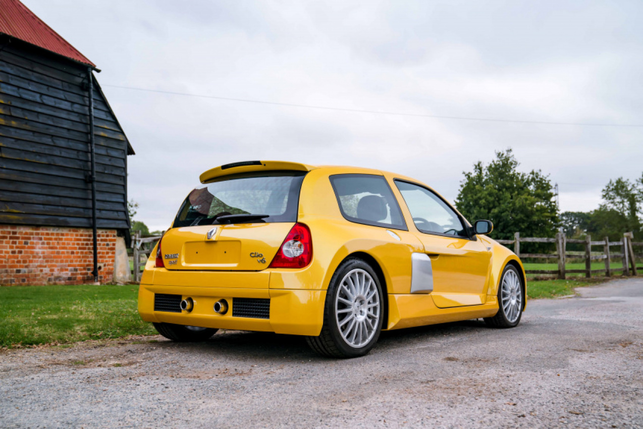 autos, cars, renault, car news, car price, cars on sale, electric vehicle, manufacturer news, incredibly rare renault clio v6 set to go under the hammer