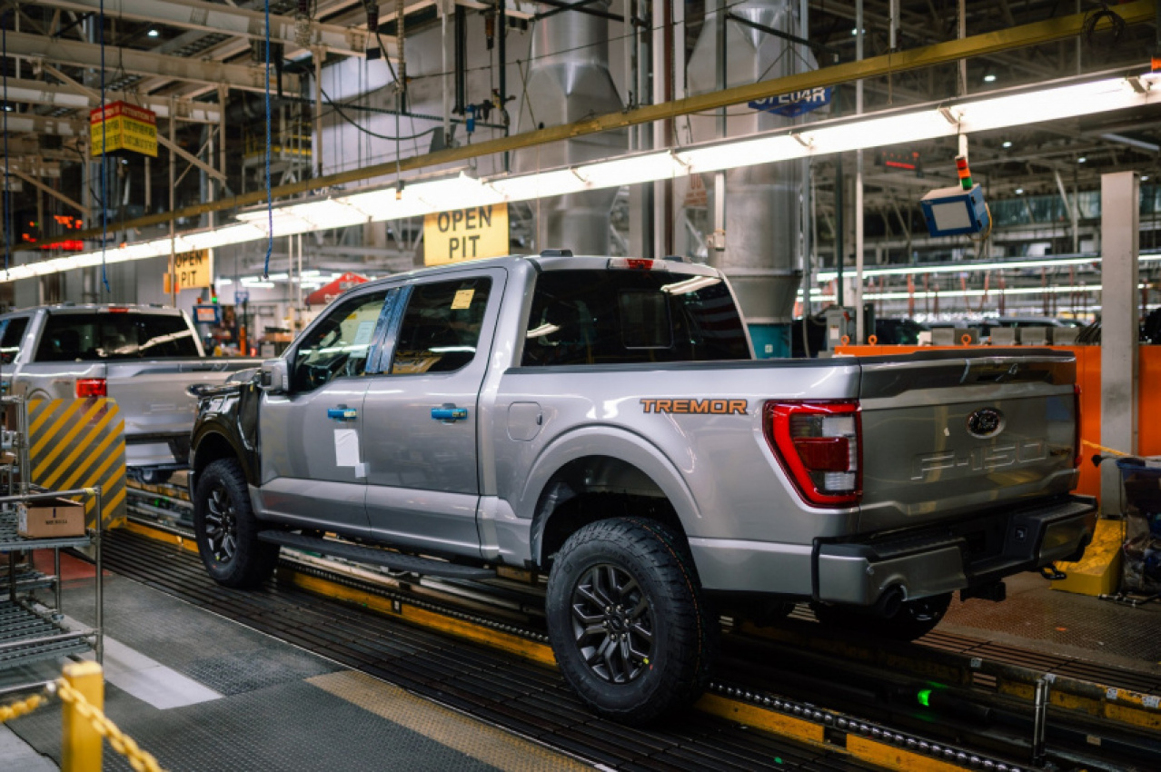 autos, cars, ford, news, ford f-150, ford mustang mach-e, production, reports, ford pausing production of f-150, bronco and other popular models in light of the chip shortage