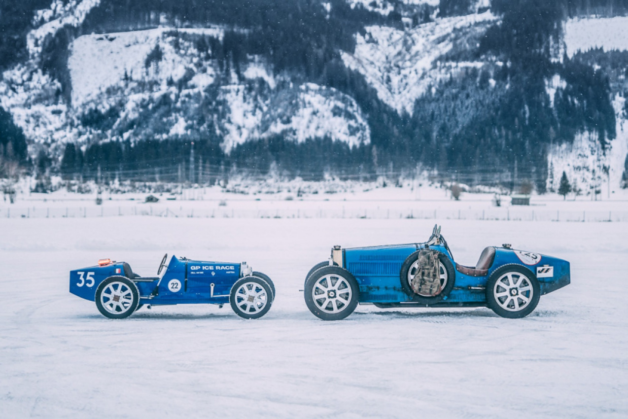 autos, bugatti, cars, news, classics, racing, bugatti pays homage to its racing history with the all-electric baby ii at the gp ice race
