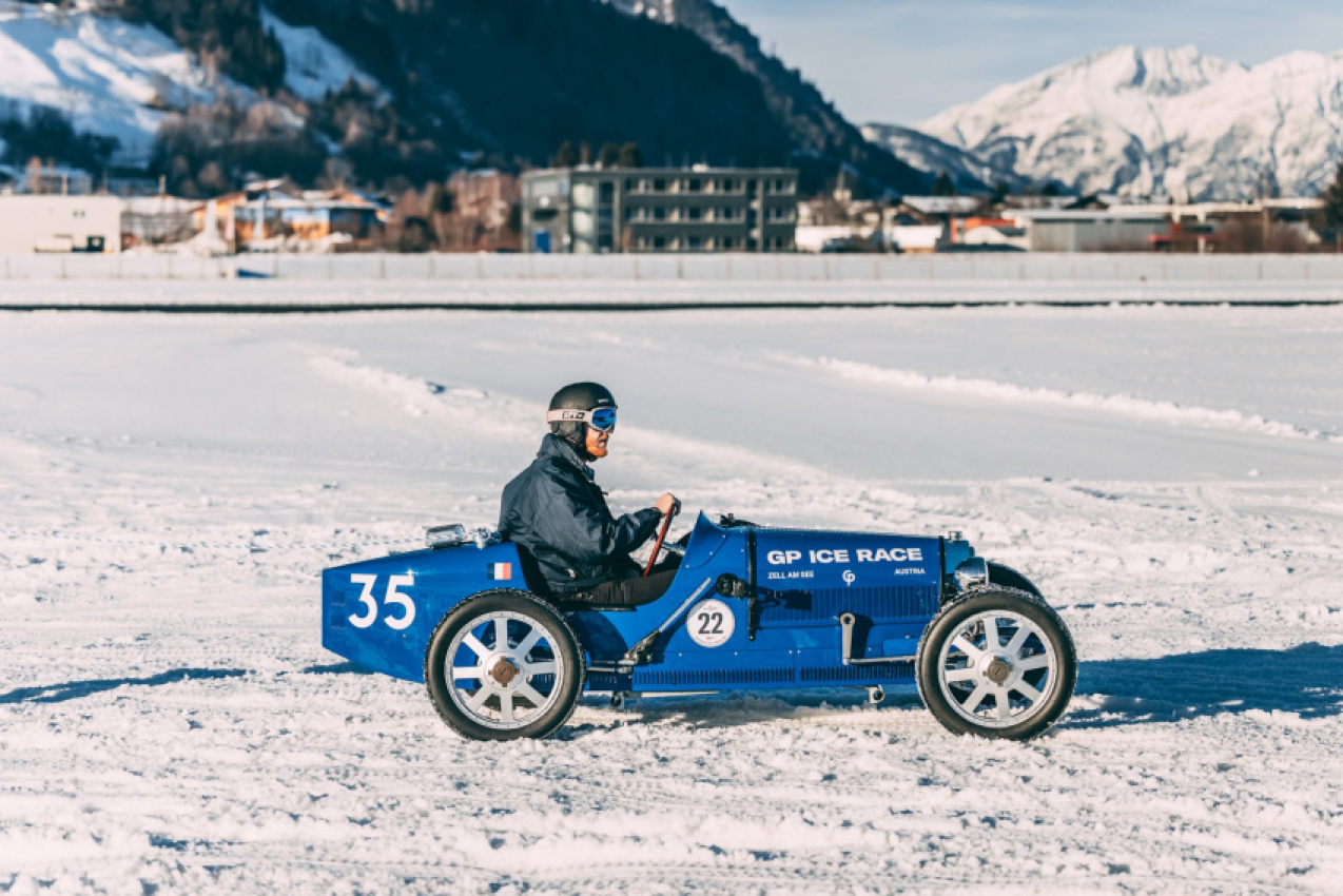 autos, bugatti, cars, news, classics, racing, bugatti pays homage to its racing history with the all-electric baby ii at the gp ice race