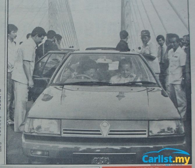 autos, cars, reviews, insights, proton, proton saga, saga, when tun dr. mahathir drove a proton saga across the newly built penang bridge