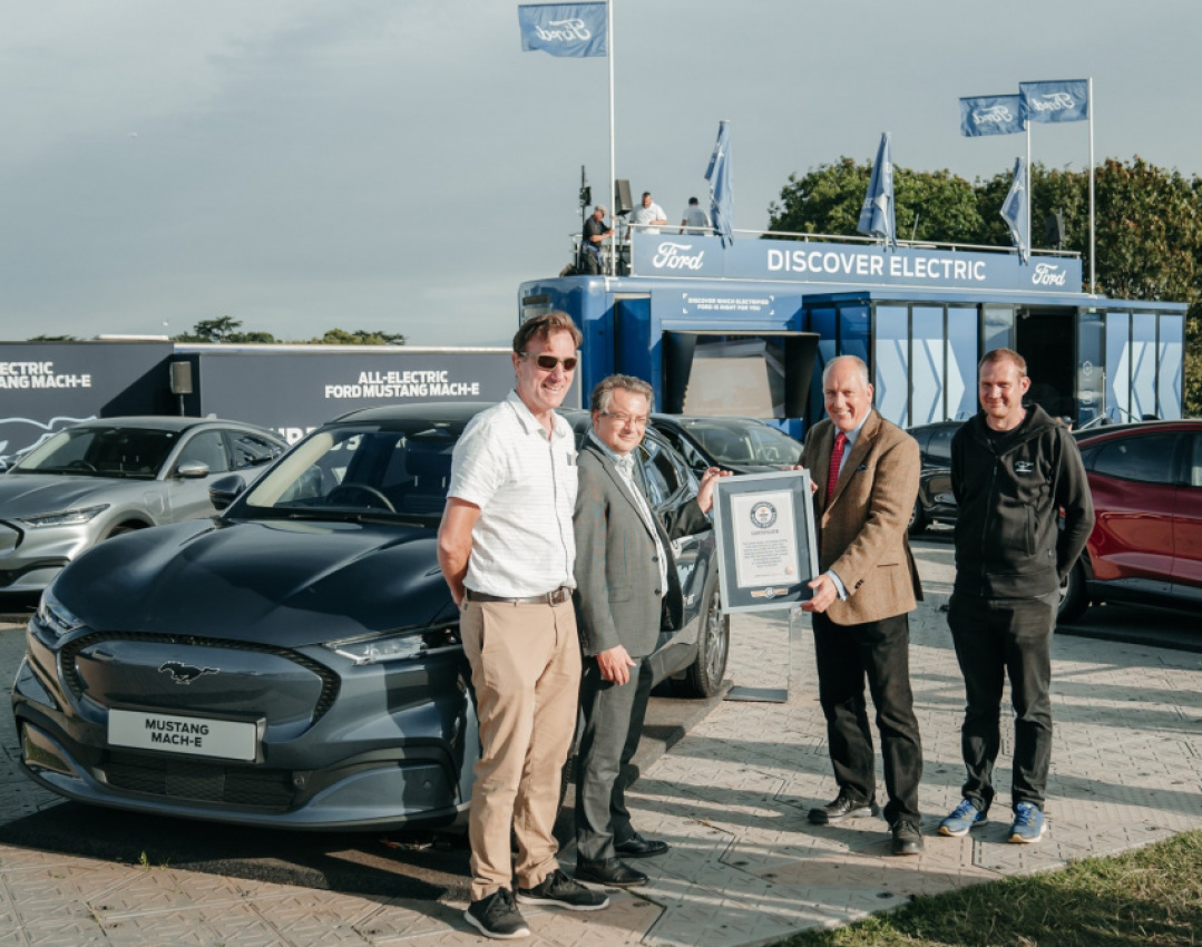 autos, cars, electric vehicle, ford, car news, ford mustang, ford mustang mach-e sets electric vehicle efficiency record