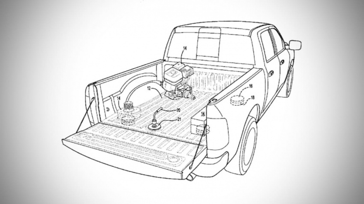 autos, cars, ford, ford patents magnetic tray for ranger ute and f-150 pick-up