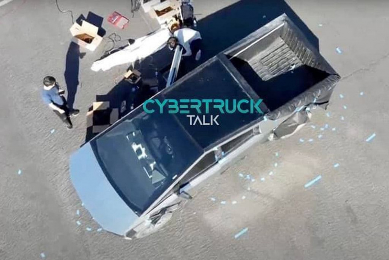 autos, cars, reviews, tesla, car news, cybertruck, dual cab, electric cars, spy pics, tesla cybertruck caught testing again