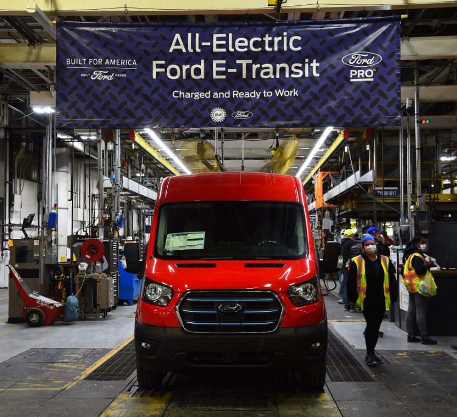 autos, cars, ford, green cars, ford starts delivering e-transit electric vans to buyers