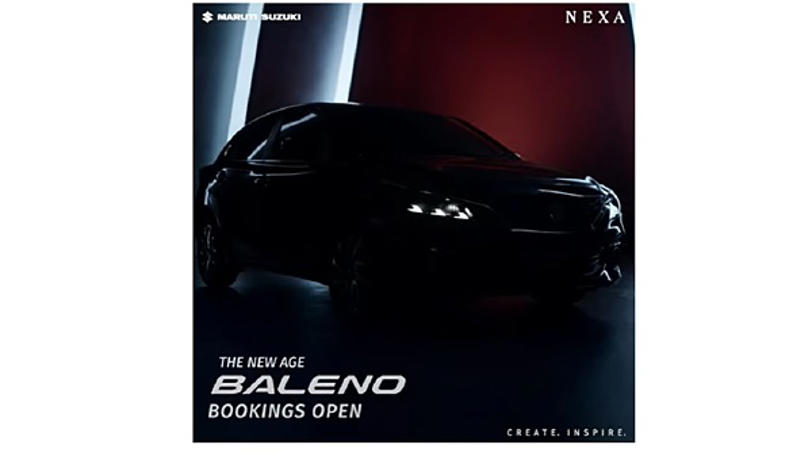 autos, cars, suzuki, maruti suzuki baleno facelift teaser reveals new features; gets led lighting