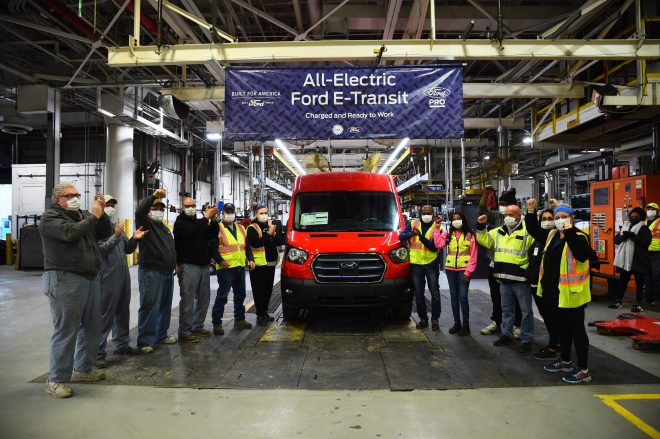 autos, cars, ford, news, tesla, ford begins shipping all-electric e-transit, beginning fulfillment of over 10,000 units