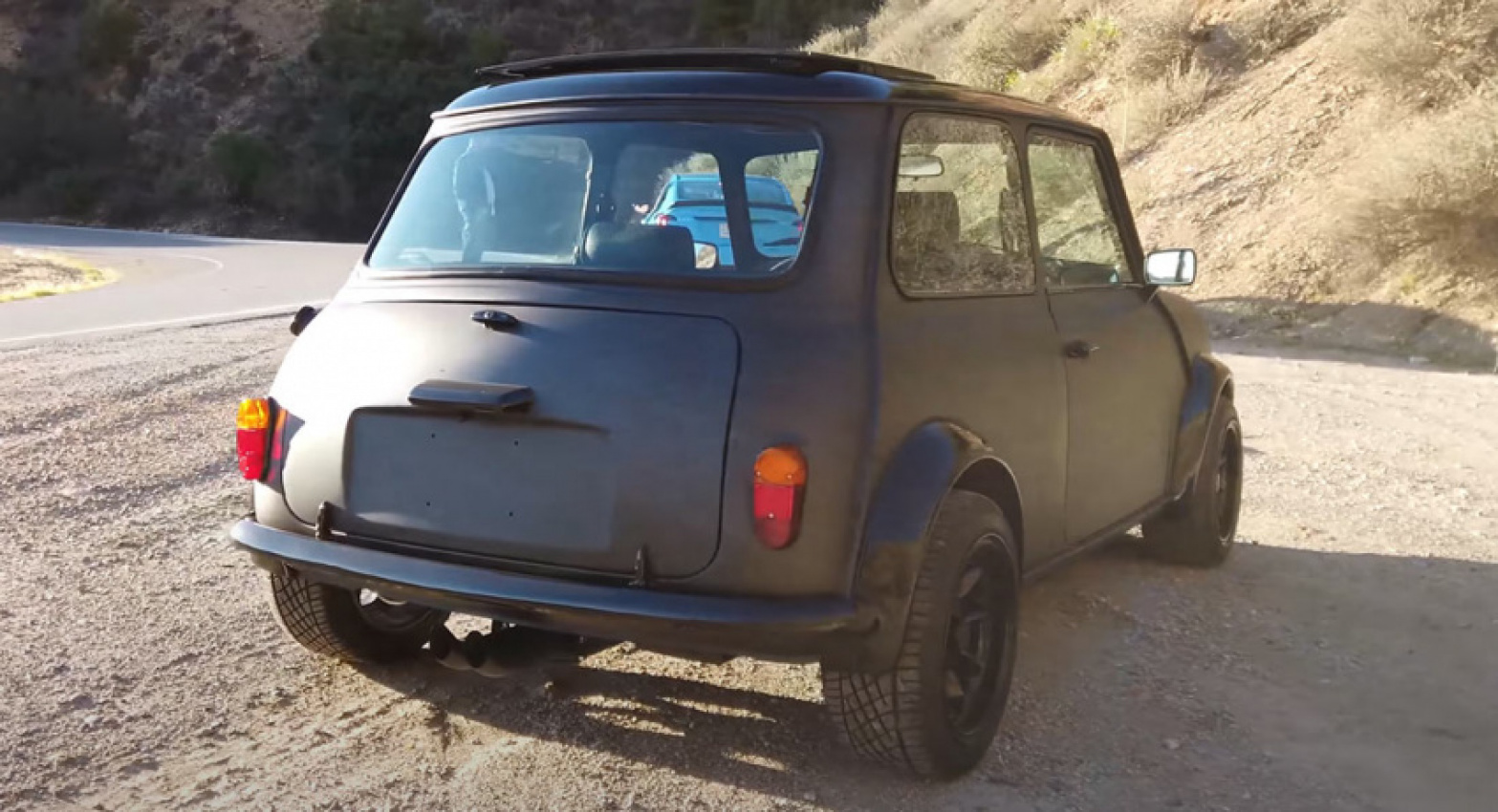 autos, cars, honda, mini, news, engine swaps, mini videos, restomod, tuning, video, honda-powered classic mini is a great thing to drive… if you can fit in