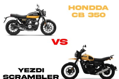 article, autos, cars, honda, ram, detailed comparison: yezdi scrambler vs honda cb 350 rs