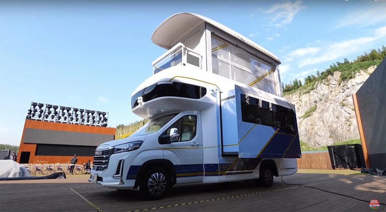 autos, cars, car news, manufacturer news, modification, luxury £300k campervan has two floors and its own lift