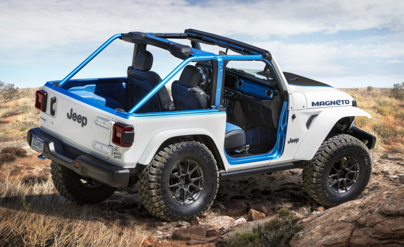 autos, cars, jeep, car news, off-road, jeep reveals all-electric magneto concept