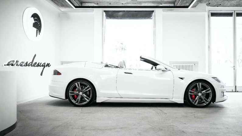 autos, cars, car news, electric vehicle, modification, ares design reveals one-off model s convertible