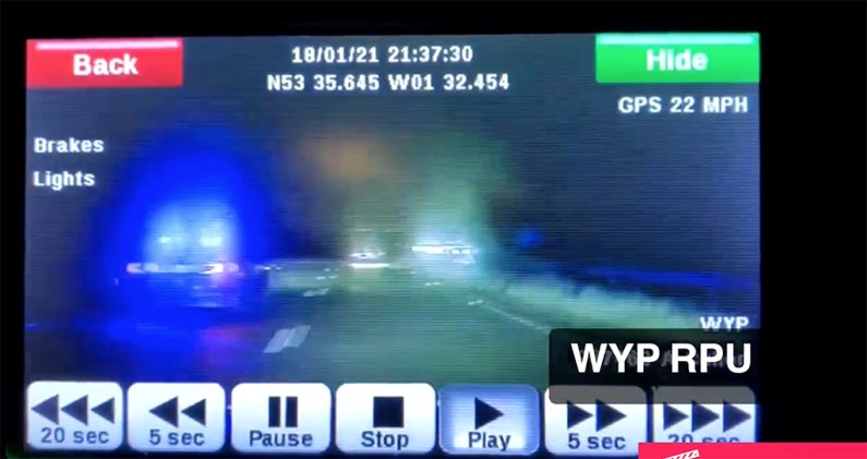 autos, cars, car news, highway code, moment police officer crashes his patrol car head-on into vehicle on uk motorway