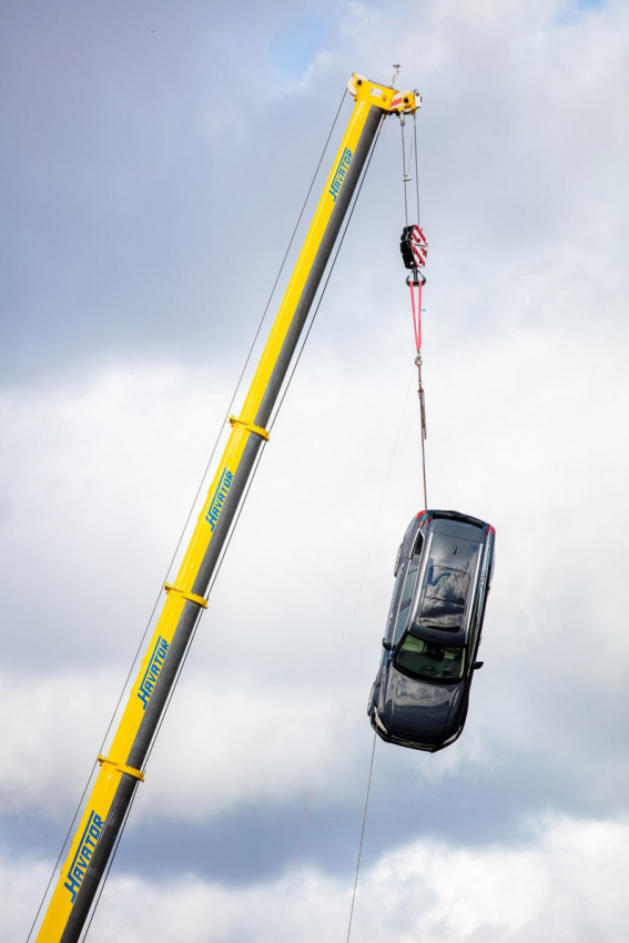 autos, cars, volvo, car news, manufacturer news, extreme measures: volvo drops cars from 100 feet in durability test