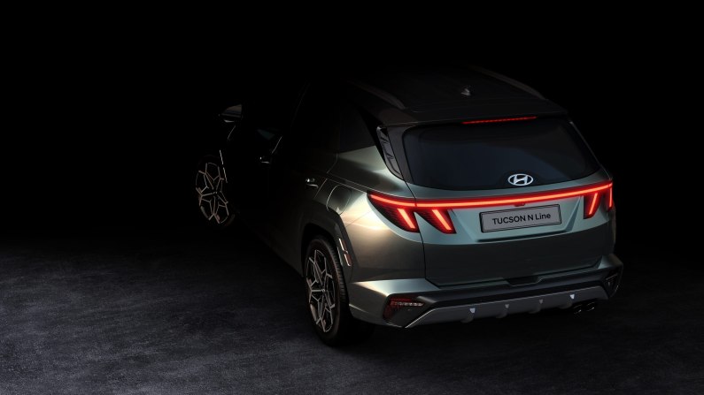 autos, cars, hyundai, car news, car specification, hyundai tucson, tucson, new hyundai tucson n line all but revealed in new teaser images