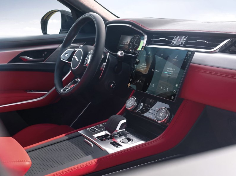 autos, cars, jaguar, car news, car specification, jaguar updates f-pace, reveals very different cabin