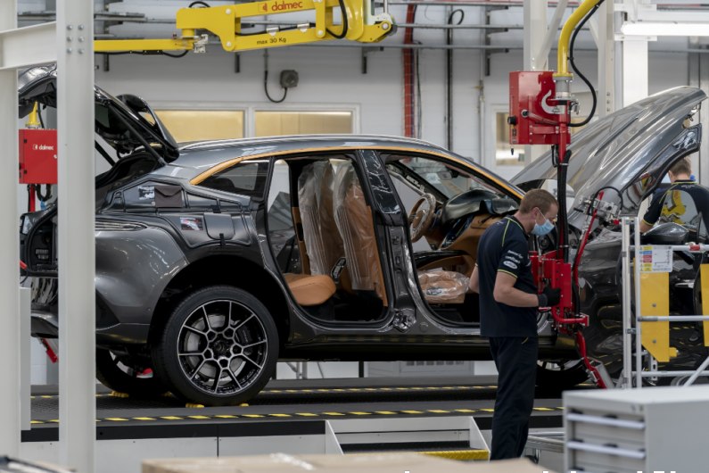 aston martin, autos, cars, car news, review, first production aston martin dbx completed