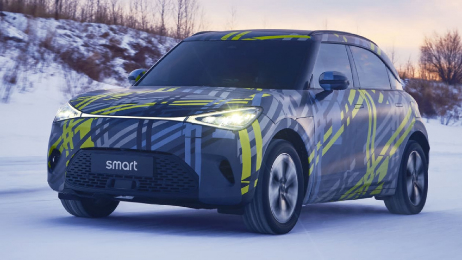 autos, cars, reviews, smart, electric cars, small suvs, new 2022 electric smart #1 suv teased in new images