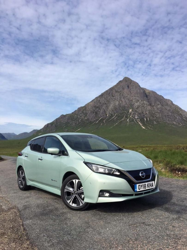 autos, cars, nissan, auto news, leaf, nissan leaf, all-new 2018 nissan leaf conquers the 3 highest peaks in the uk in a day