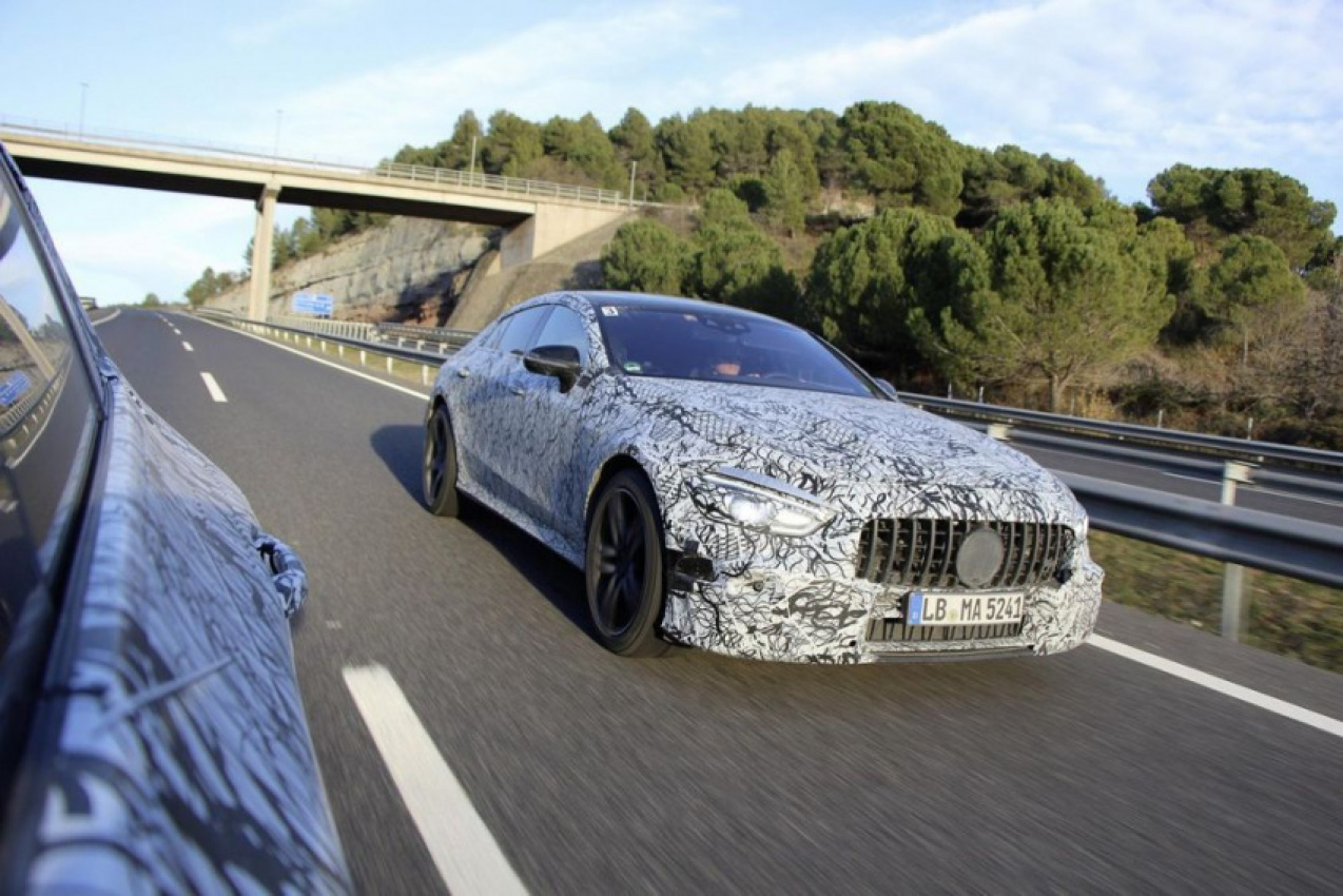 autos, cars, mercedes-benz, mg, amg, amg gt, amg gt 4 door, auto news, geneva, geneva 2018, mercedes, mercedes amg gt, mercedes-amg, mercedes-amg gt4, geneva 2018: new mercedes-amg four-door model teased ahead of debut