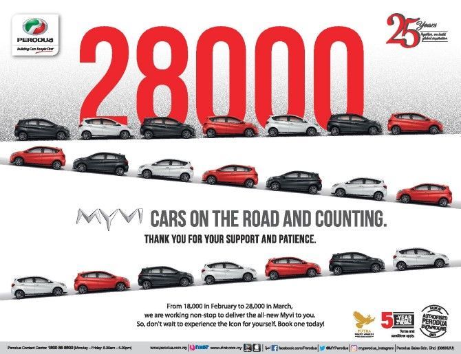 autos, cars, auto news, myvi, perodua, perodua myvi, total deliveries of perodua myvi reach 28k units, bookings at 60k