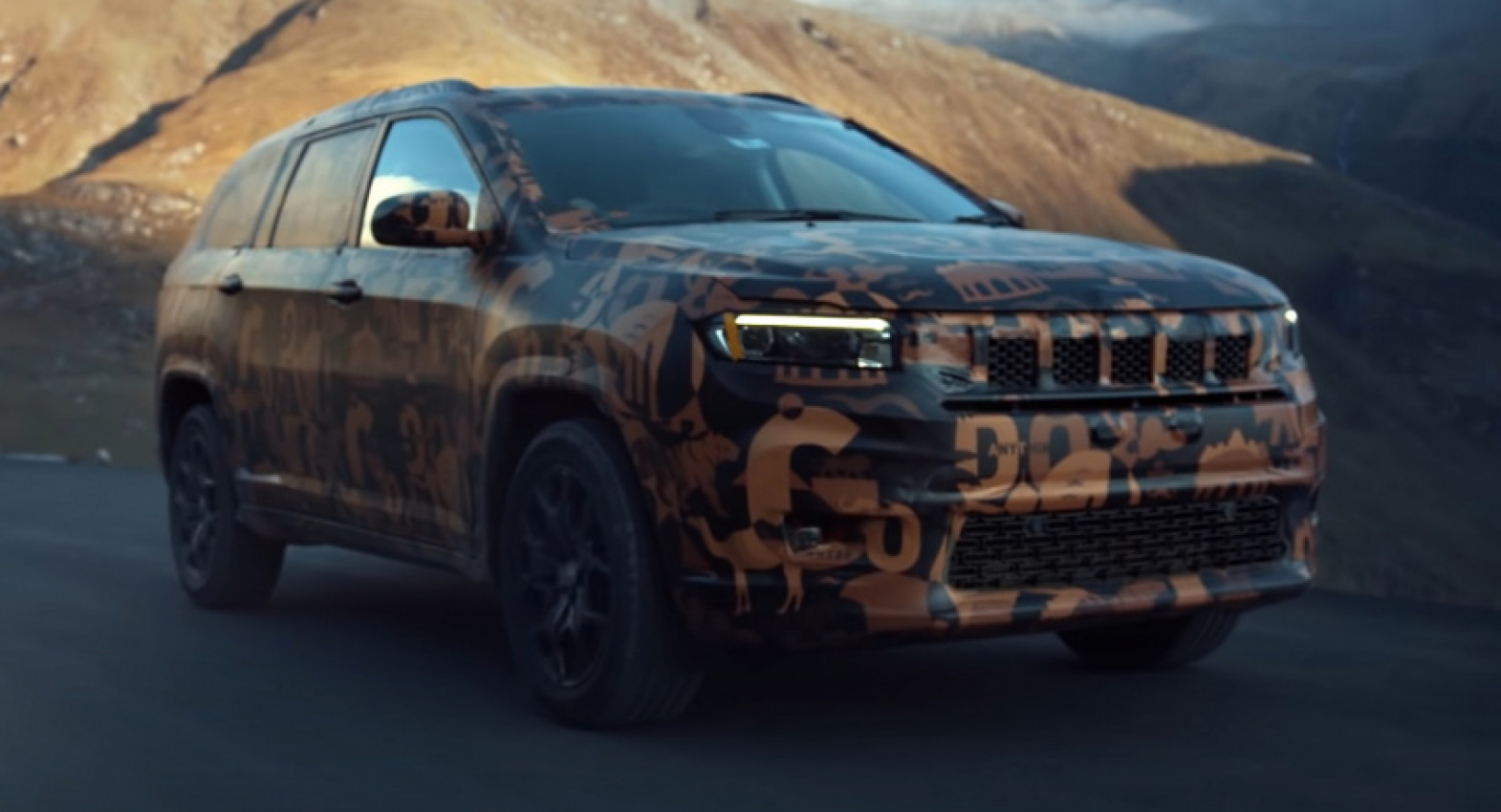 autos, cars, jeep, news, india, jeep commander, jeep videos, teaser, video, jeep meridian seven-seater suv teased as india’s commander