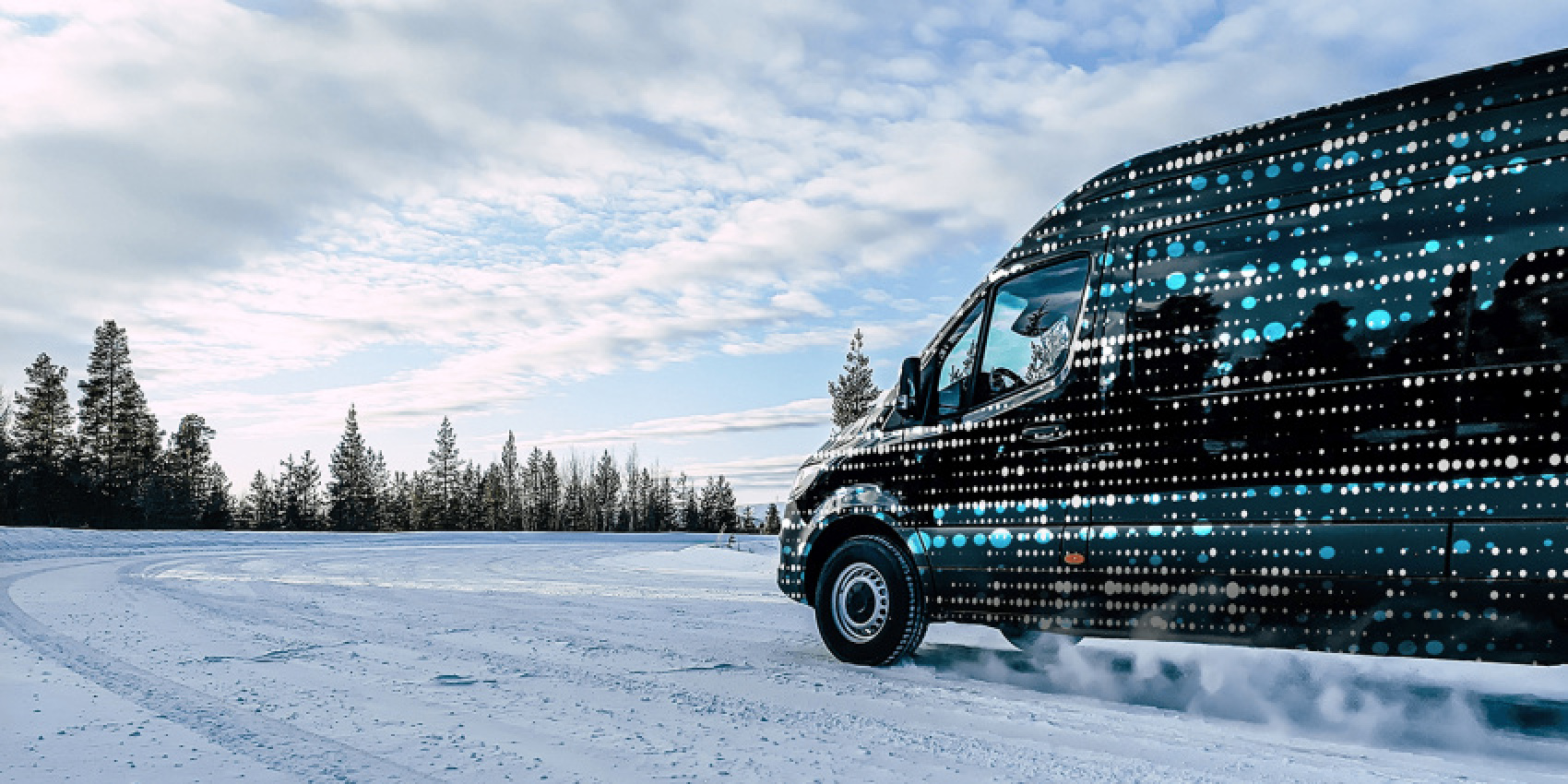 automobile, autos, cars, electric vehicle, mercedes-benz, arjeplog, electric transporters, esprinter, mercedes, sweden, mercedes is testing the esprinter in the arctic circle