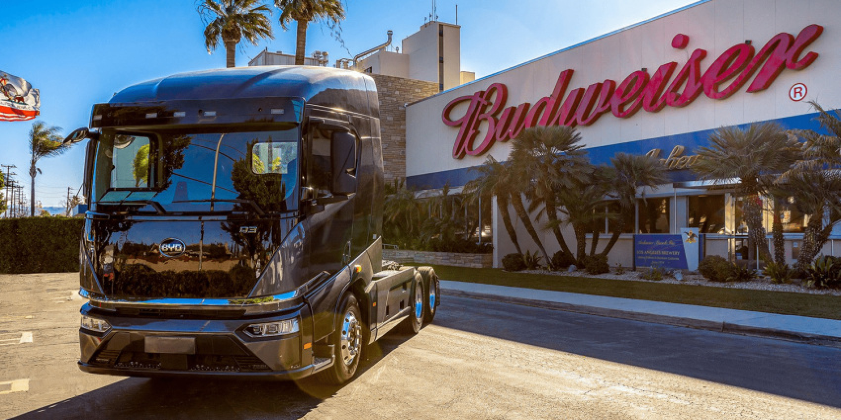 autos, cars, electric vehicle, fleets, anheuser-busch, california, electric trucks, logistics, anheuser-busch showcases zero-emission beer delivery