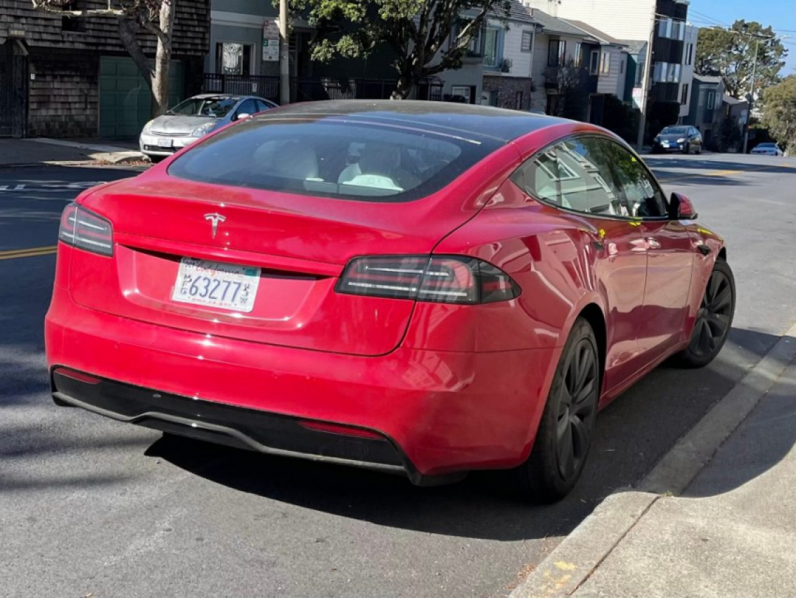 autos, cars, news, space, spacex, tesla, tesla model s, tesla model s new tail lights get their closest and best look to date