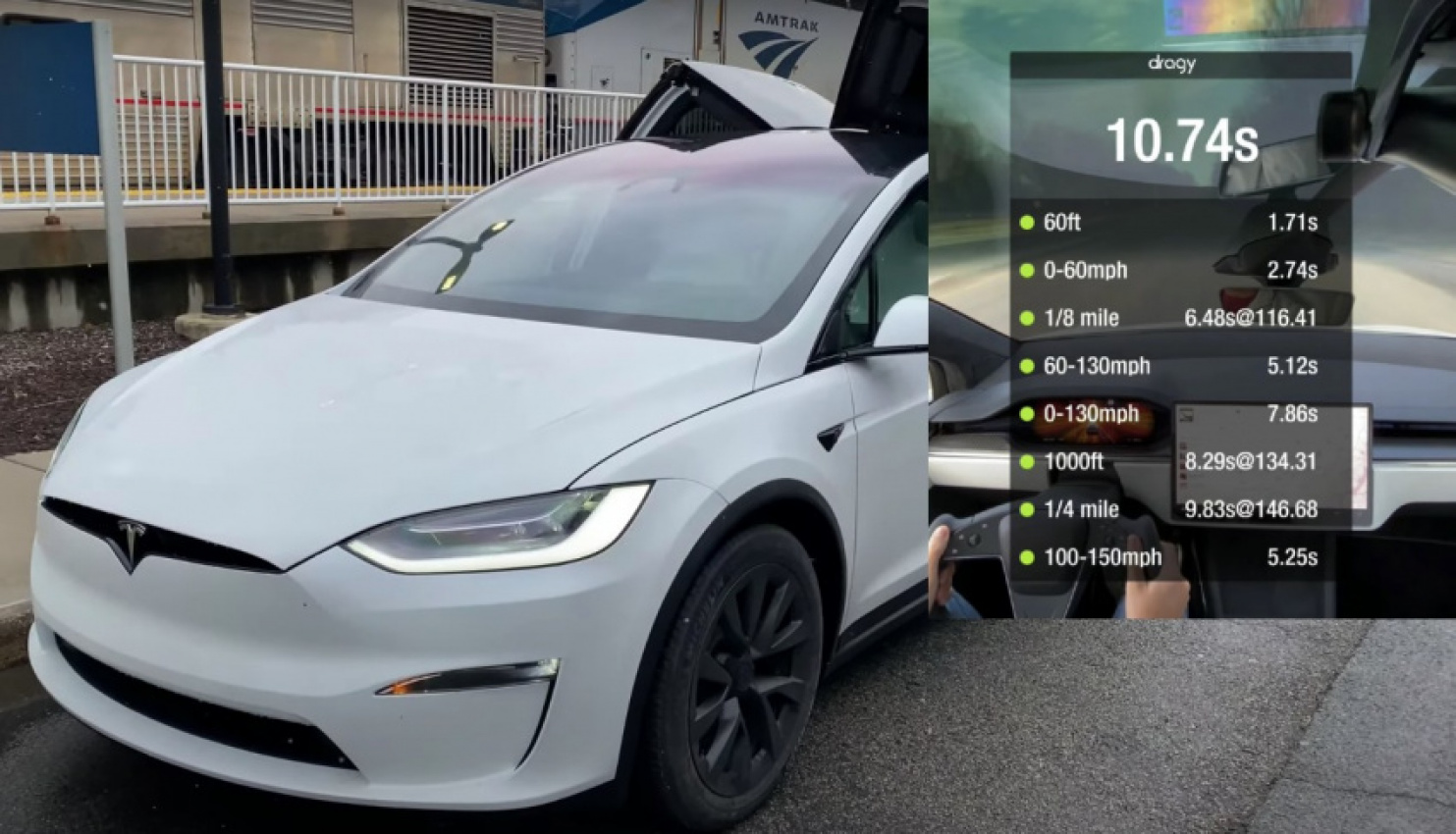 autos, cars, ford, news, tesla, tesla model x, tesla model x plaid just did a quarter-mile test, and it’s faster than a ford gt