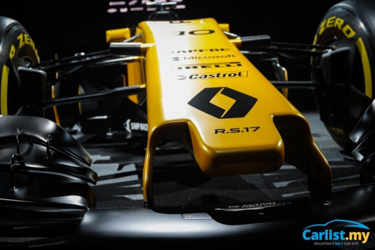 autos, cars, renault, auto news, f1, f1 2017, jolyon palmer, nico hulkenberg, renault f1, renault sport, rs, rs 17, f1 2017: renault’s r.s.17 f1 car launched