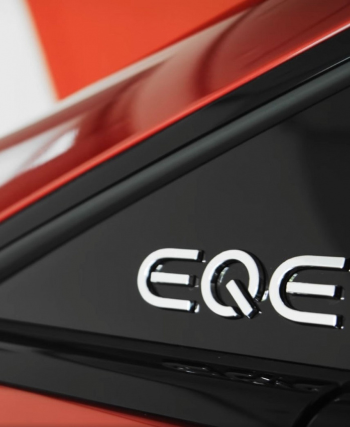 autos, cars, mercedes-benz, mg, news, electric vehicles, mercedes, mercedes eqe, mercedes videos, mercedes-amg, teaser, video, 2023 mercedes-amg eqe teased, debuts tomorrow with power to spare