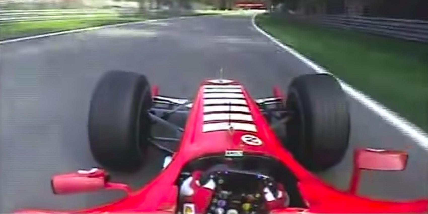 autos, car culture, cars, please enjoy michael schumacher pushing his v-10 f1 car to the limit at monza