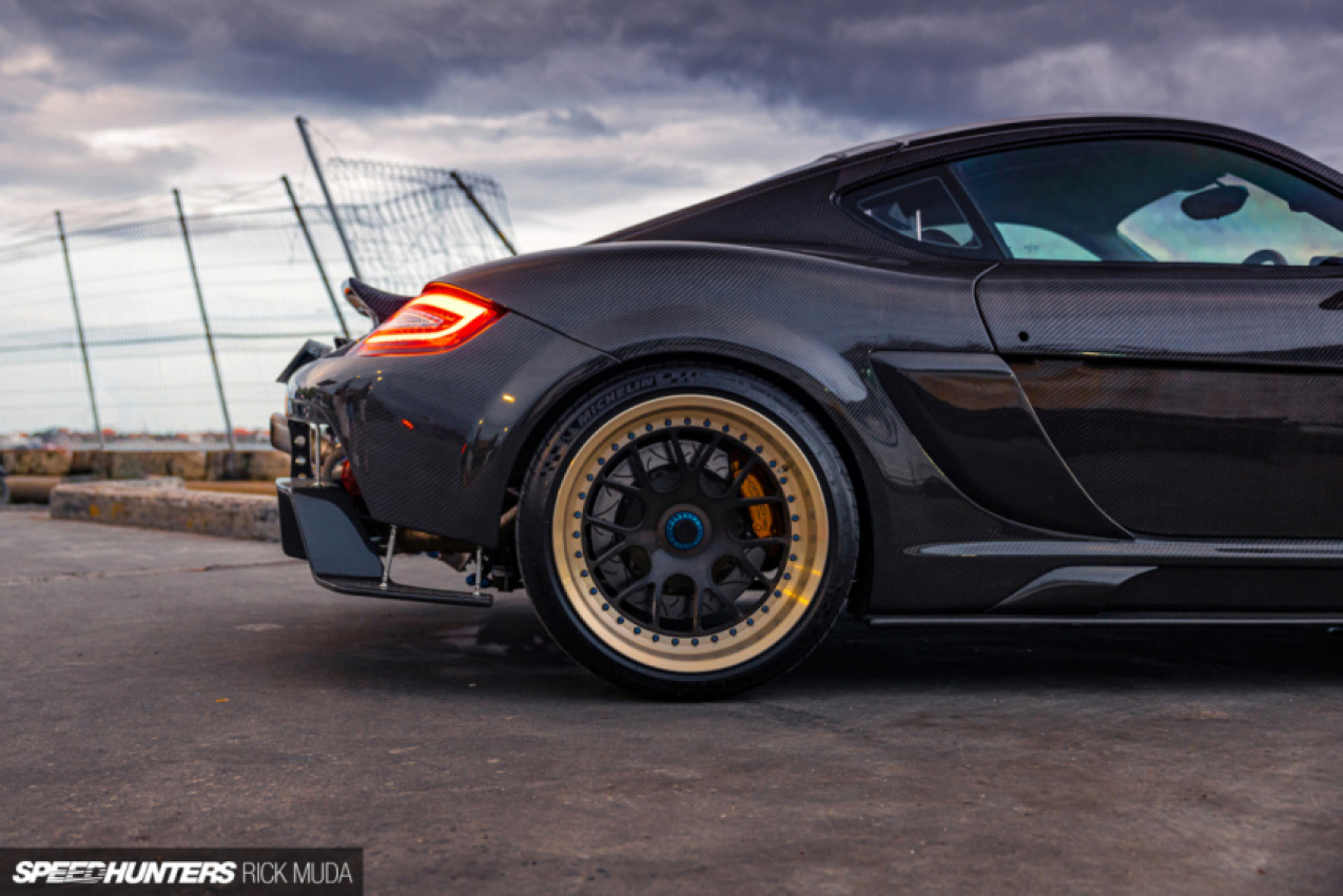 autos, car features, cars, android, bali, carbon fiber, cayman, cayman s, indonesia, porsche, turbo, android, built in bali: a carbon-clad, twin-turbo cayman s