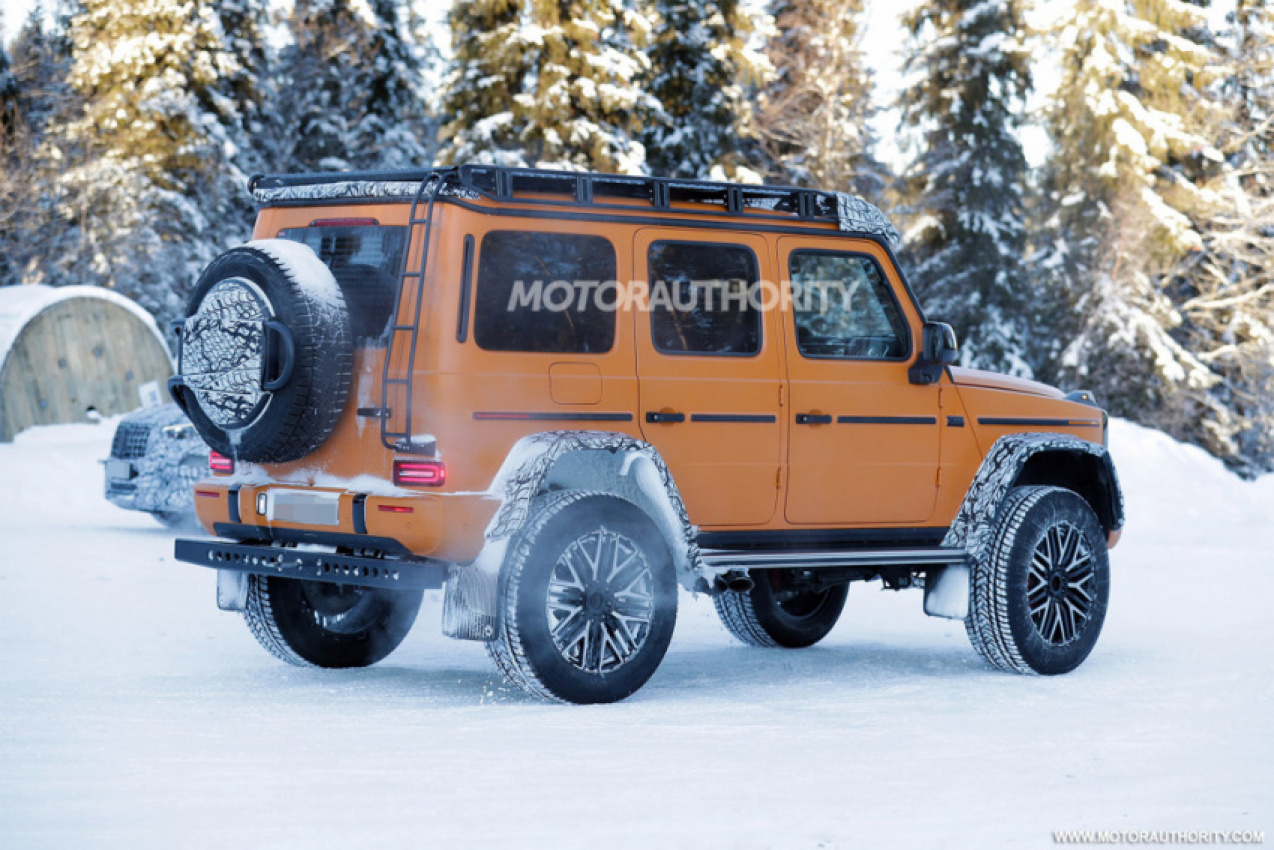 autos, cars, mercedes-benz, luxury cars, mercedes, mercedes-benz g class news, mercedes-benz news, spy shots, suvs, videos, youtube, 2023 mercedes-benz g-class 4x4 squared spy shots and video: luxury monster truck set for return