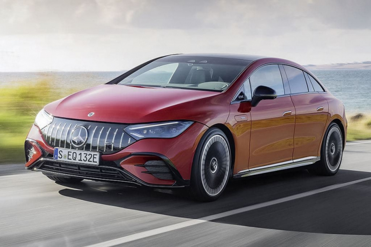 autos, cars, mercedes-benz, mg, reviews, car news, electric cars, mercedes, mercedes-amg, performance cars, prestige cars, wagon, mercedes-amg eqe 53 revealed, locked in for oz