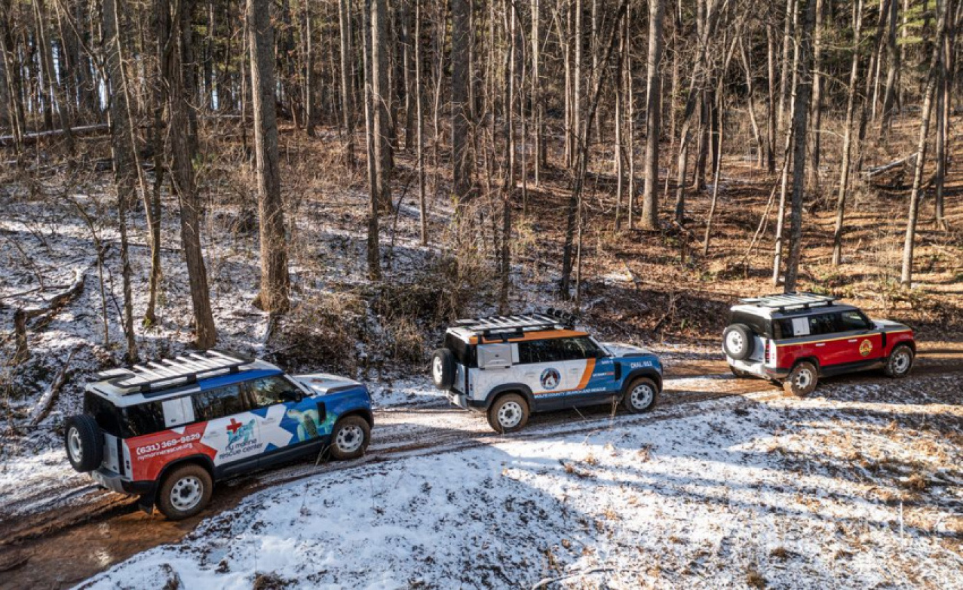 autos, cars, land rover, news, land rover gives seven custom defenders to nonprofits
