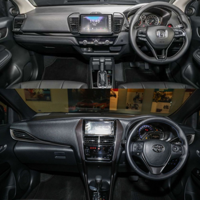 autos, cars, honda, toyota, 1.5g, 1.5v, android, buying guides, honda city, honda city hatchback, toyota yaris, android, honda city hatchback 1.5v vs toyota yaris 1.5g – hatchback bawah rm90,000
