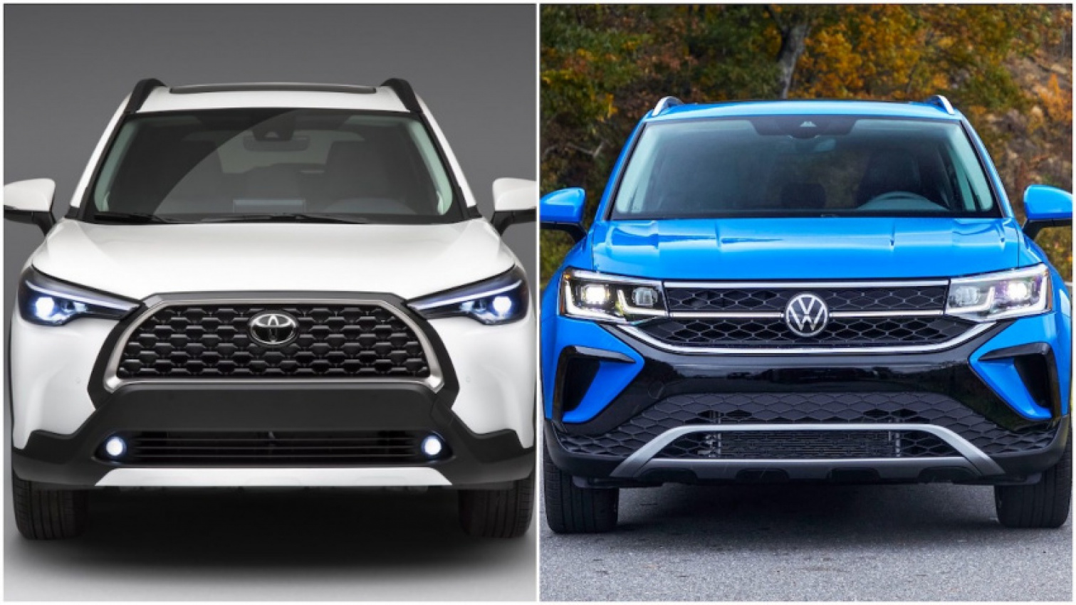 android, autos, cars, toyota, volkswagen, corolla cross, taos, toyota corolla cross, volkswagen taos, android, 2022 toyota corolla cross crushes the 2022 volkswagen taos in 1 crucial area
