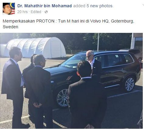autos, cars, volvo, auto news, volvo xc90, xc90, tun dr. mahathir at volvo car’s hq in gothenburg – what’s happening?