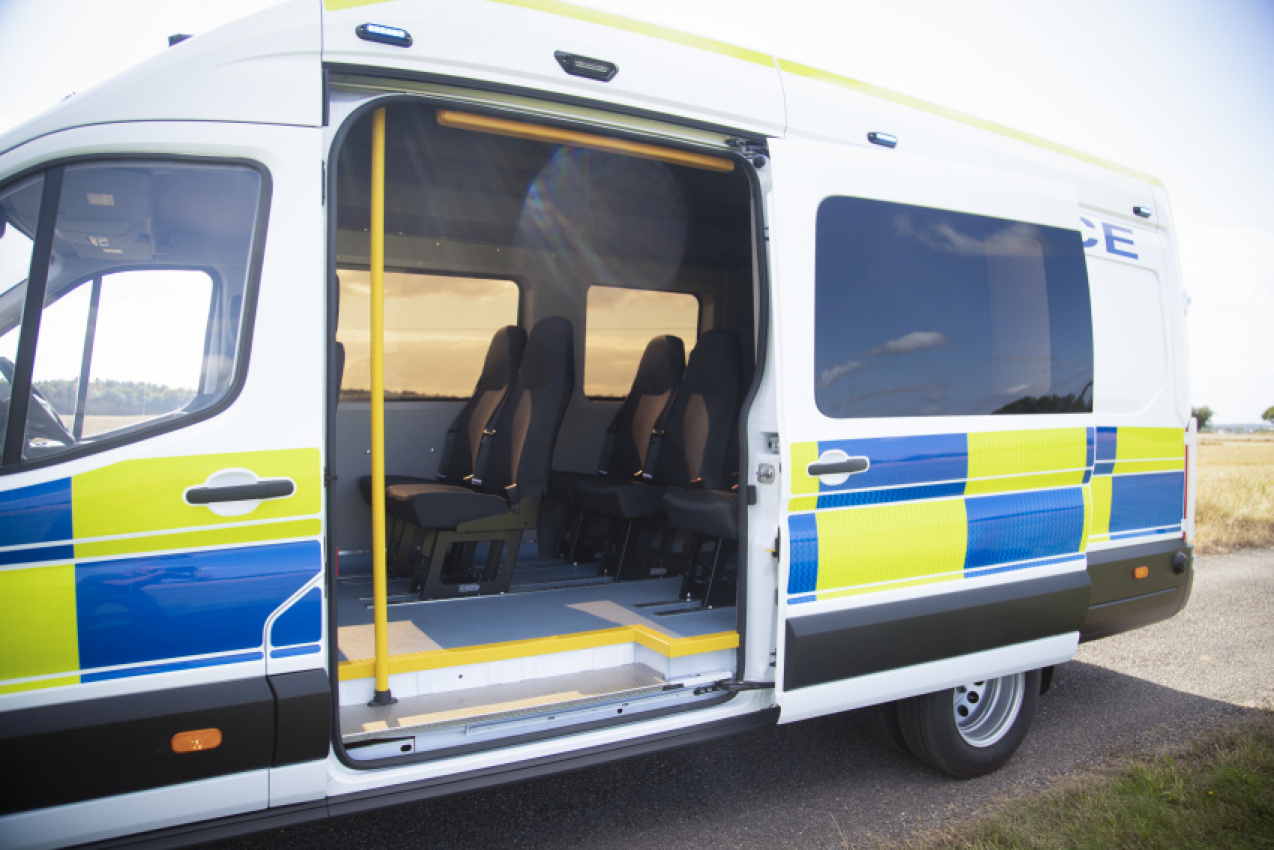 autos, cars, ford, car news, car price, cars on sale, electric vehicle, manufacturer news, ford’s new five-tonne transit converted for use by uk police