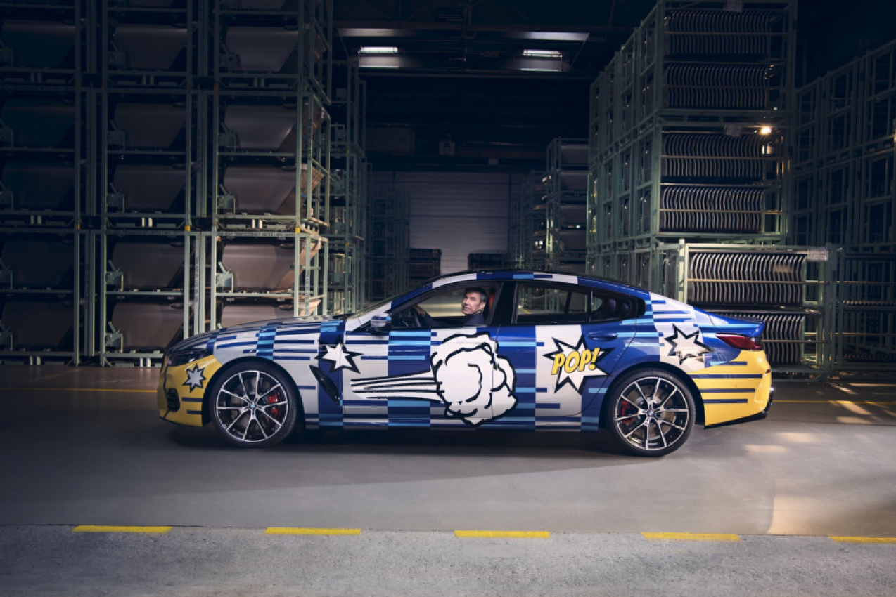 autos, bmw, cars, art car, bmw 8 x jeff koons, collaboration, video: check out the bmw 8 x jeff koons up close
