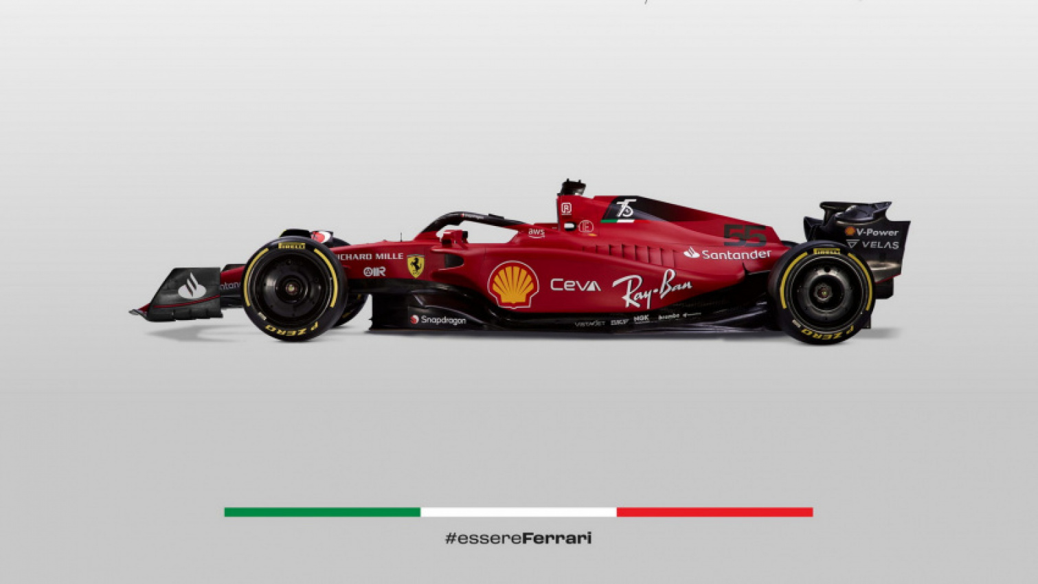 autos, cars, ferrari, news, motorsports, racing, 2022 ferrari f1-75 debuts with a radical design and retro-looking livery