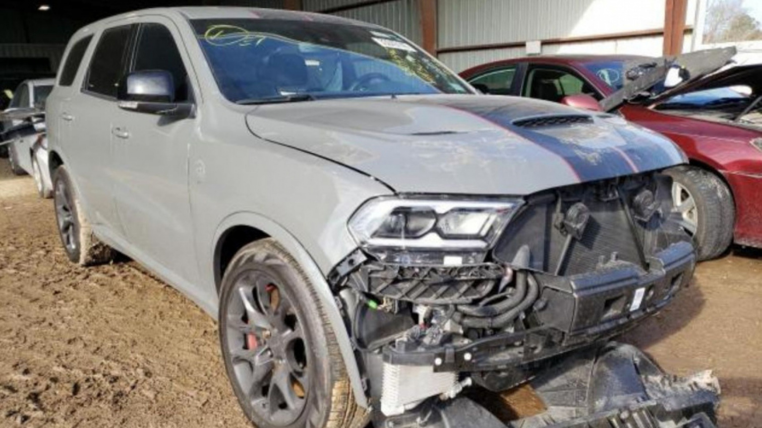 autos, cars, dodge, american, asian, celebrity, classic, client, europe, exotic, features, handpicked, luxury, modern classic, muscle, news, newsletter, off-road, sports, trucks, wrecked dodge durango hellcat resides at copart
