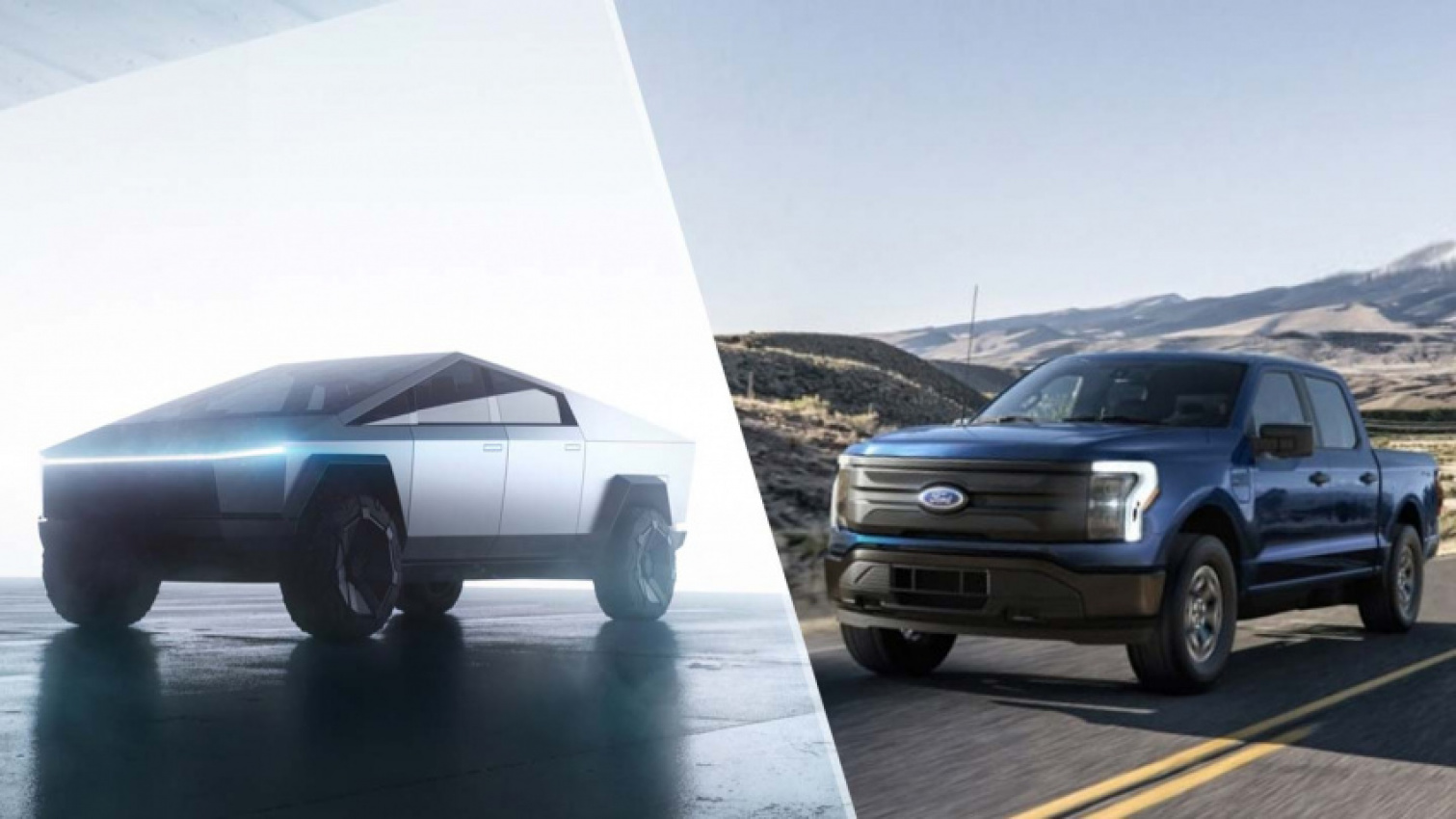 ford, news, tesla, car tech, cars, cybertruck, ford f-150, tesla cybertruck vs. ford f-150 lightning: which electric truck will win?