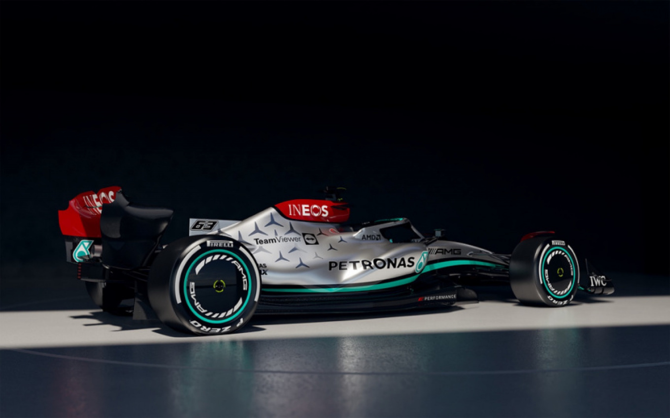 autos, cars, mercedes-benz, news, mercedes, motorsports, racing, silver is the new black as mercedes unveils w13 for the 2022 f1 championship