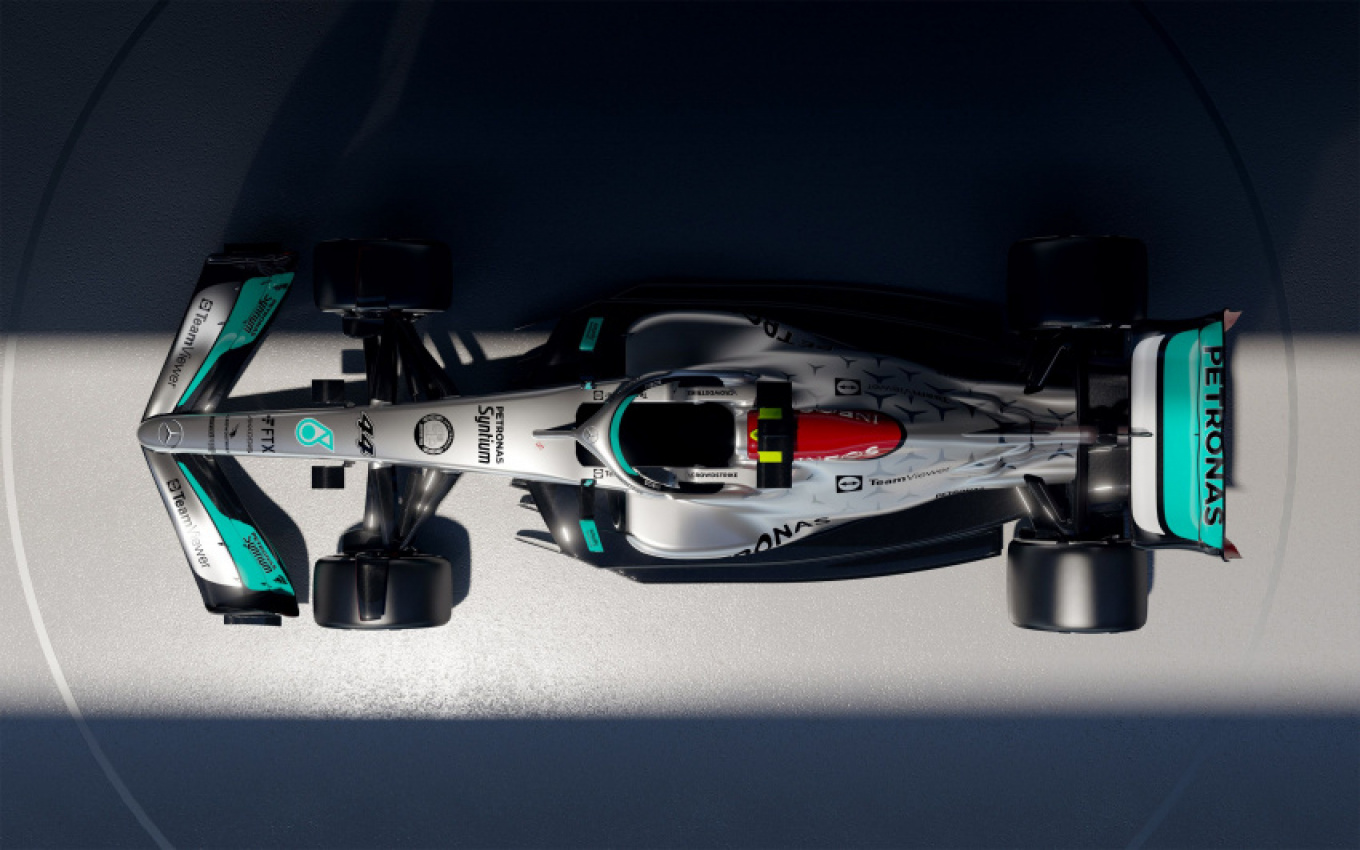 autos, cars, formula one, mercedes-benz, breaking, mercedes, first images of mercedes f1 w13; team says car is '98% new' for 2022
